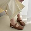 Soft-soled Mary Jane Sandals Women's 2025 Summer Shallow Mouth Hollow Hole Ballet Flats French Small Single Shoes Tide