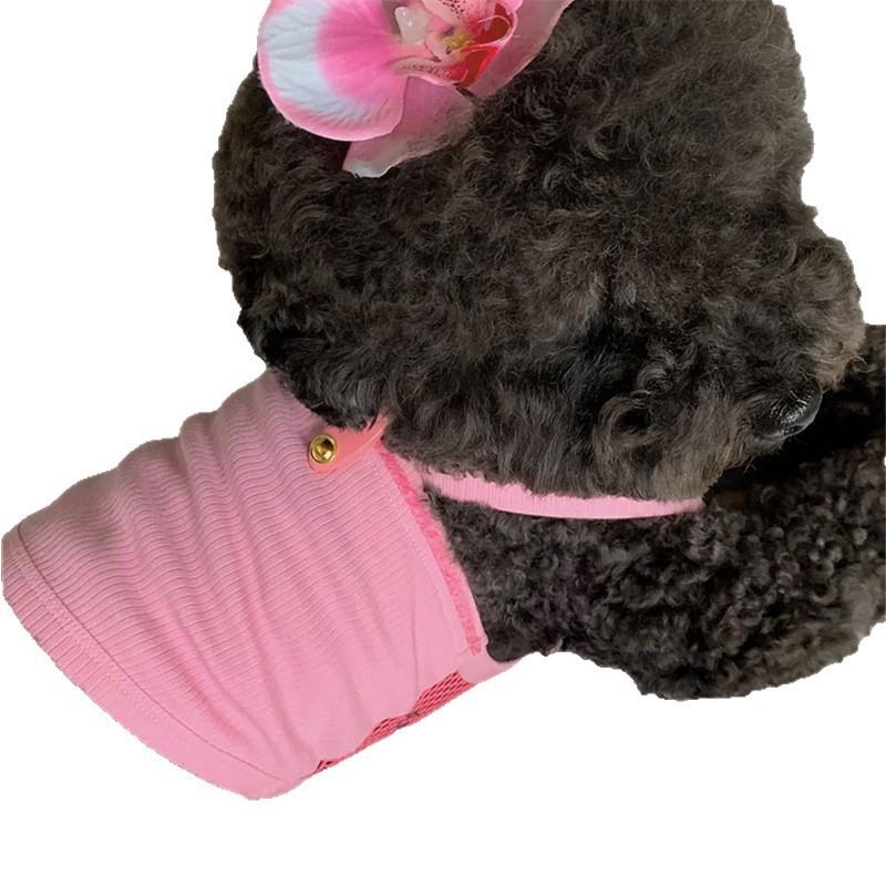 Dog Cooling Vest 3D Butterfly Flower Pet Shirt With Hair Clip Cats Small Medium Dogs Sleeveless Apparel