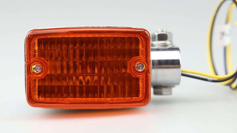 Kijima Części motocyklowe Lampa kierunkowskazu Typ kwadratowy Srebrny klosz Uniwersalny #470 Korpus/Bursztynowy 219-5191