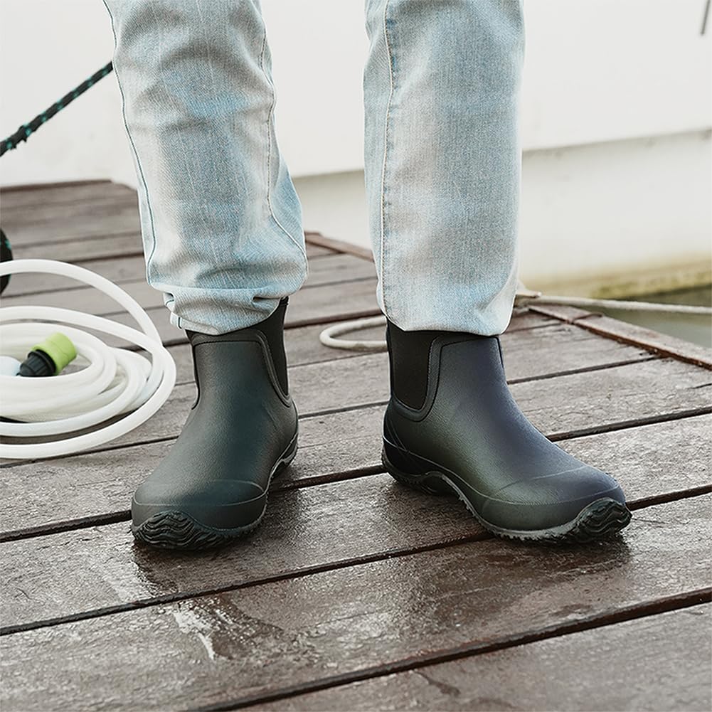 Neoprene Rain Rubber Rain Fully Easy To Easy To Suitable for Typhoons and Rainy Suitable for Sunny and Rainy Days [Jollywalk] Men's Boots, Boots,