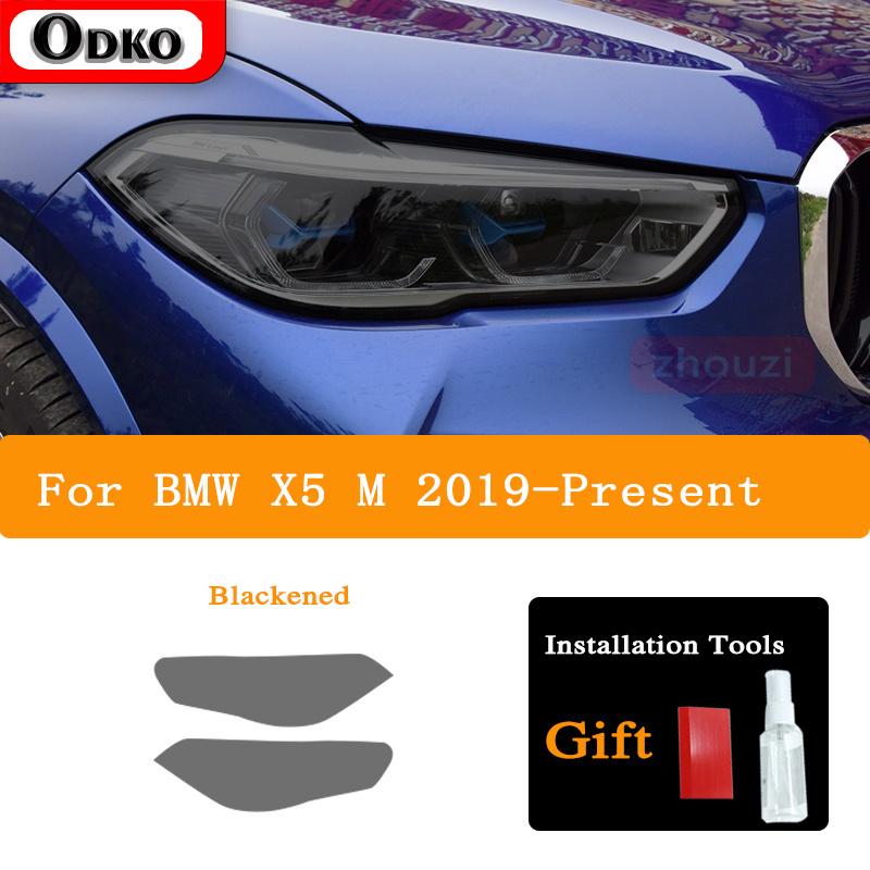 2 vnt. BMW X5 F15 M F85 G05 Automobilio priekinių žibintų tamsinimo juoda apsauginė plėvelė Vinilo apsauga Skaidrus TPU lipdukas Priedai