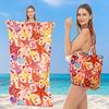Telo da Spiaggia 2-in-1 Confezione Integrata, Zaino Borsa Pieghevole per Riporre il Telo da Spiaggia, Telo da Spiaggia Stampato Ultra-Fine