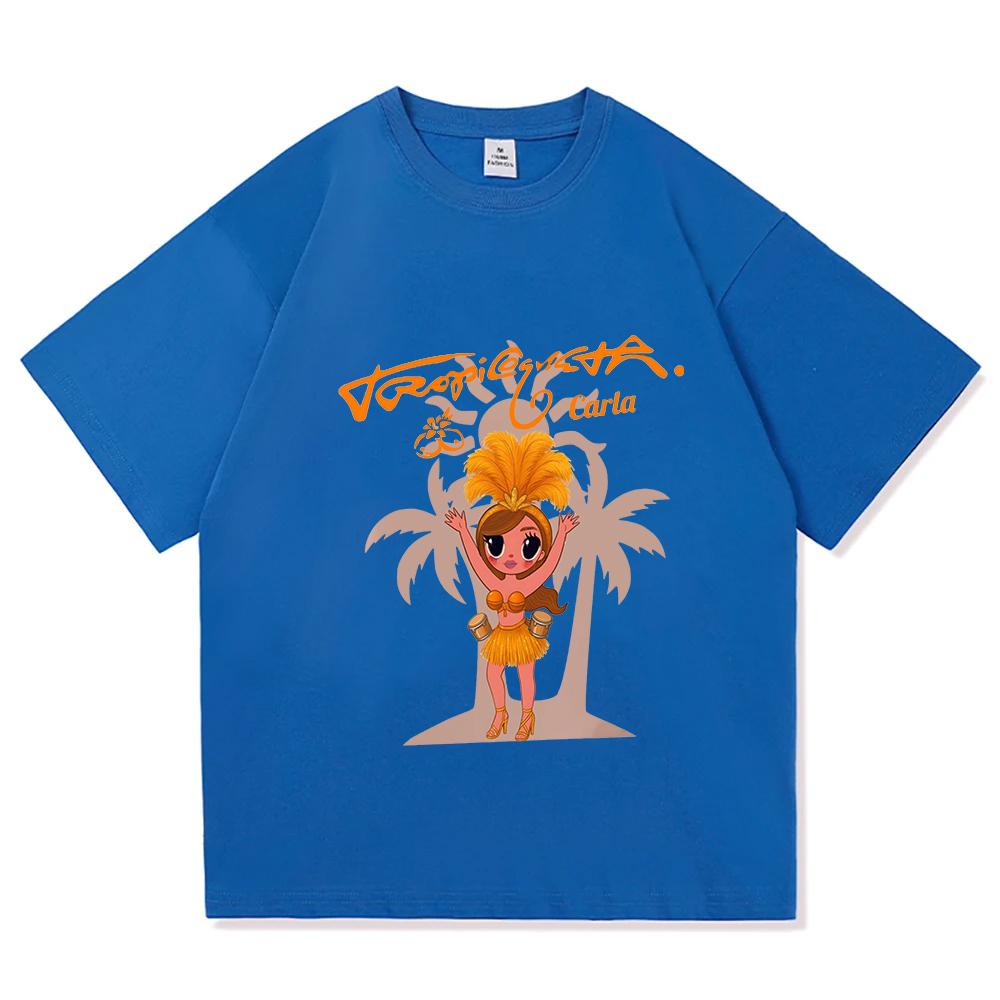 

KAROL G Tropicoqueta T-shirt Short Sleeve Cotton Women Tshirts Casual 2025 Album Graphic Print T Shirt Singer Fashion Girl Tees S