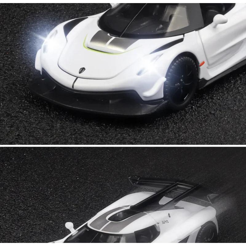1/32 Koenigsegg Jesko Superauto Vysoká Simulace Kovový Odlévaný Model Auta Z Kovové Slitiny Zvuk Světlo Zpětný Chod Kolekce Dětská Hračka Dárky