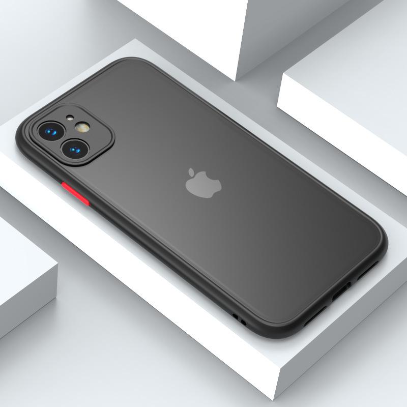 Applicable to iphone16 mobile phone case matte oil spray anti-drop all-inclusive translucent protective case matte texture