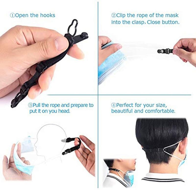 Mask Anti-Slip Straps – Elastic Anti-Chafing Ear Straps (Adjustable & Extendable)