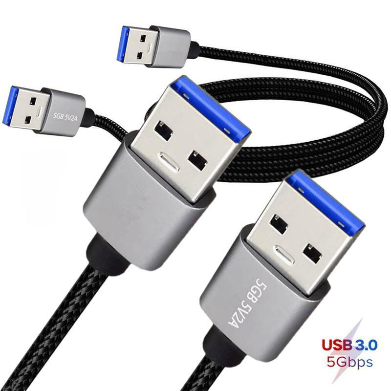 USB 3.0 Male To Male Data Cable, Industrial Touch Screen Control Programming Cable, Computer Mobile Hard Drive Cable 1m