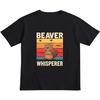 HEAPPER Retro Beaver Whisperer Kids T-Shirt for 4-13 Years Old Children