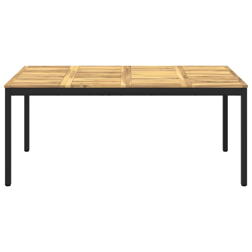 Garden Table White and Black 180 X 88.5 X 75 Cm