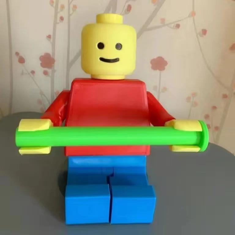 

Блоки для 3D-печати, держатель рулона туалетной бумаги, строительный блок, робот, бытовая коробка для салфеток, креативная стойка для рулона бумаги, украшение для дома