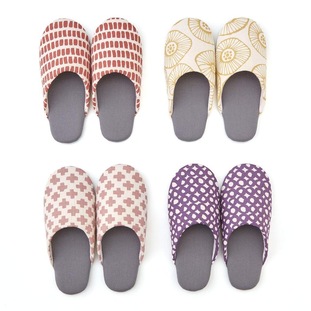 Belle Maison Washable Slippers Set of Scandinavian for Guests 4, Design, Warm,