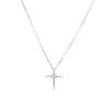 Necklace Women's Mini Cross Necklace Atmosphere Cross Small Flowers Gentle Wind Clavicle Chain Neck Chain