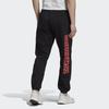 adidas Spodnie dresowe męskie z nadrukiem graficznego logo 3-Stripes, codzienne, sportowe, czarne FR6603