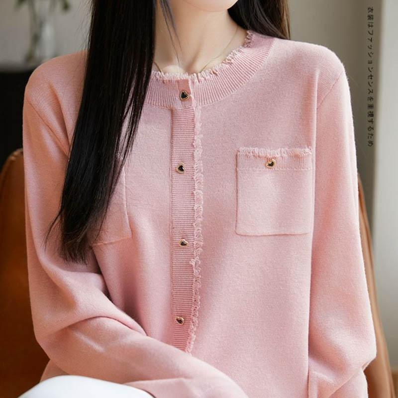 Gensere Kåpe Cardigan for Kvinner Høst Vinter Vintage Løs Langermet Strikket Cardigan Gensere Jakke