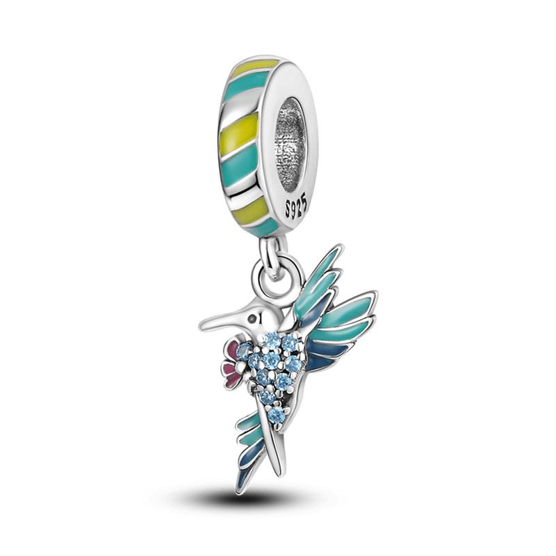 925 Sterling Silver Glow Firefly Butterfly Charms Fit Módní Originální náramky Dragonfly Bee Hmyz korálky Vlastní výroba šperků