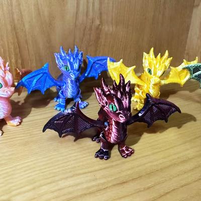 3D-gedruckter Drache, Fidget-Drachen Spielzeugfiguren, Tier-Gelenk-Aktivitätsmodelle Schreibtischschmuck Simulationsmodell Figuren Geschenke