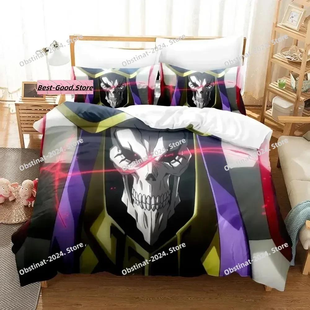 OVERLORD Bedding Set Single Twin Printed Bed Set With Pillowcase Bed Duvet Cover Soft Single Double Queen Super King Size