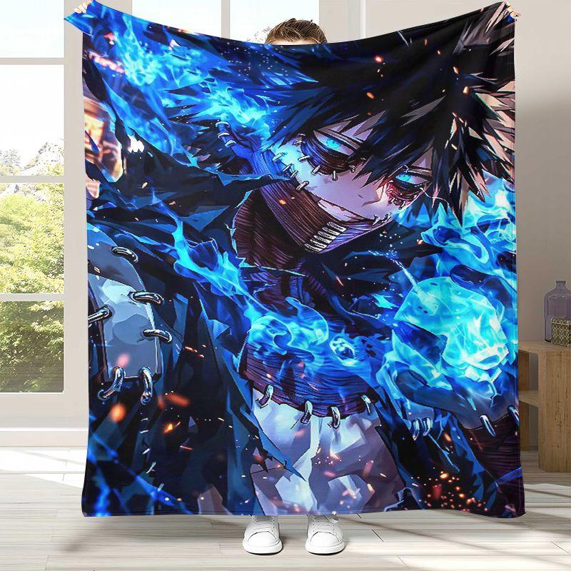 My Hero Academia Anime Cartoon Flannel Blanket,Ultra Soft Warm Plush Throw for Home Bedroom Bed Sofa Cover Camping Picnic gift