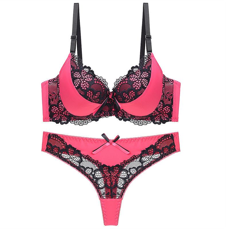 Neue Damen-BHs, modisch, sexy Spitzen-BH, Push-Up, Übergröße, dünne Körbchen, Bügel-BH, Bügel-Dessous, Unterwäsche, Tanga