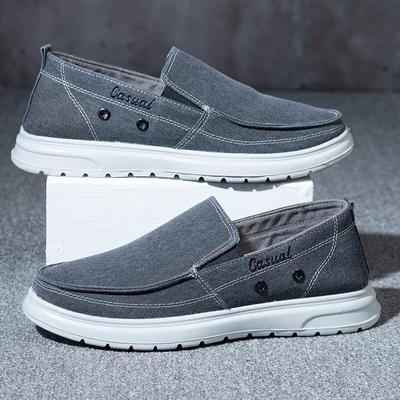 Fashion 2025 New Men's Canvas Shoes Man Fashion Slip On Flat Casual Sneakers Male Light Soft Sole Large Size Footwear Zapatillas Hombre