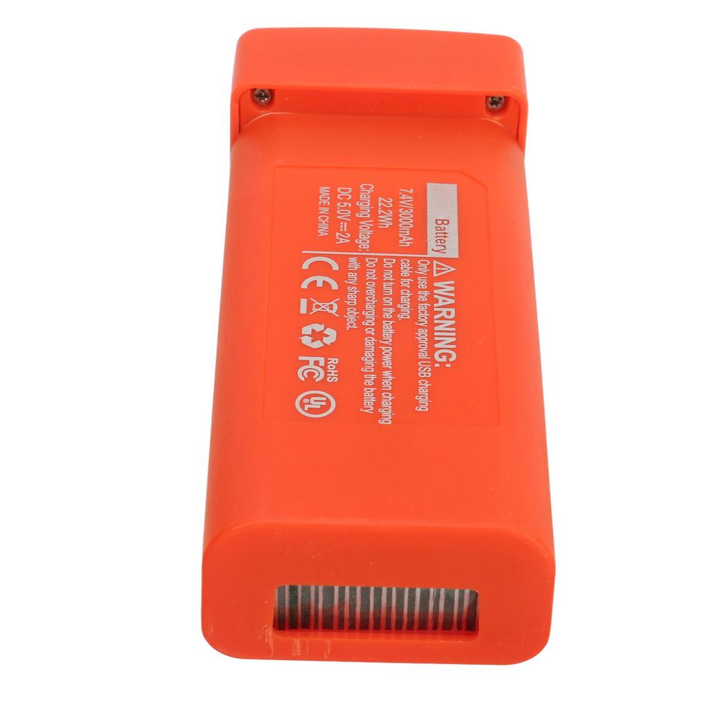 RC Drone Lithium Battery 7.4V 3000mAh Drone Battery Replacement for LYZRC L800 PRO2 Orange