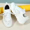 Fashionable and Versatile White Shoes for Spring and Summer Breathable Lightweight Casual Sports Shoes for Women Soft Soled Comfortable