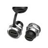 2Piece Zincs Alloy USB3.0 Panel Mount Sockets Adapters Fast Speed Data Transfer Gold Plateds Port For Wall Desk Installation