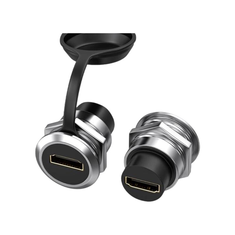 2Piece Zincs Alloy USB3.0 Panel Mount Sockets Adapters Fast Speed Data Transfer Gold Plateds Port For Wall Desk Installation