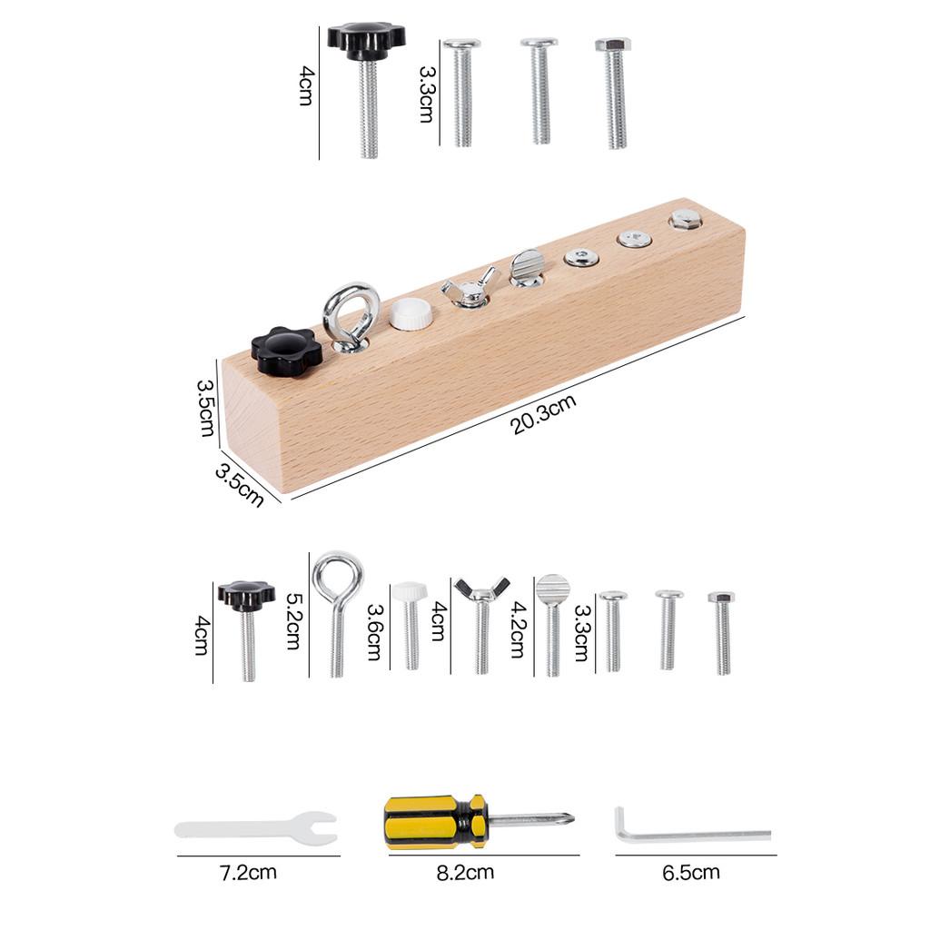 Děti Montessori Vzdělávací Dřevěné Hračky Šrouby a Matice Rozebírání Busy Board Děti Trénink Koordinace Ruka-oko Hračka kluk