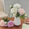 Yousheng Artificial Peony Flower Faux Silk Peony Bouquet with 1 Bud Fake Floral Arrangement for Farmhouse Home Wedding Table Centerpiece