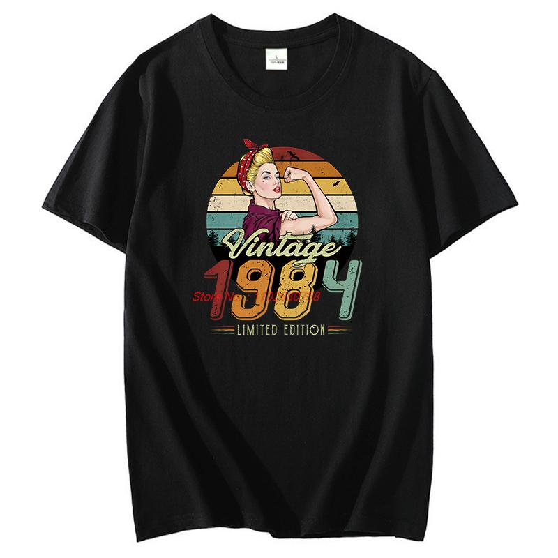 Vintage 1984 Funny Graphic T Shirts Unisex Summer Cotton New Shirts And Tshirts Fashion Short Sleeve Tshirts Print T Shirt