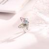 Atmosphere Color Diamond Butterfly Series Dopamine Stud Earrings Bracelet Necklace Set Sweet Dream Flower Fairy Jewelry Korea