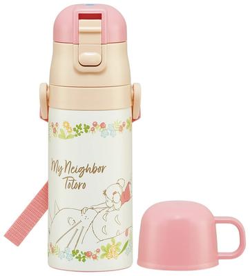 Skater Stainless Steel Water Direct Cup Totoro and Lightweight and For Insulated and Cold Small Sports Water Children's Bottle, 2-way, Drinking,