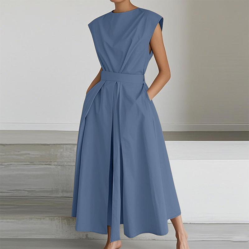 

ZANZEA Женское повседневное летнее платье без рукавов с круглым вырезом L