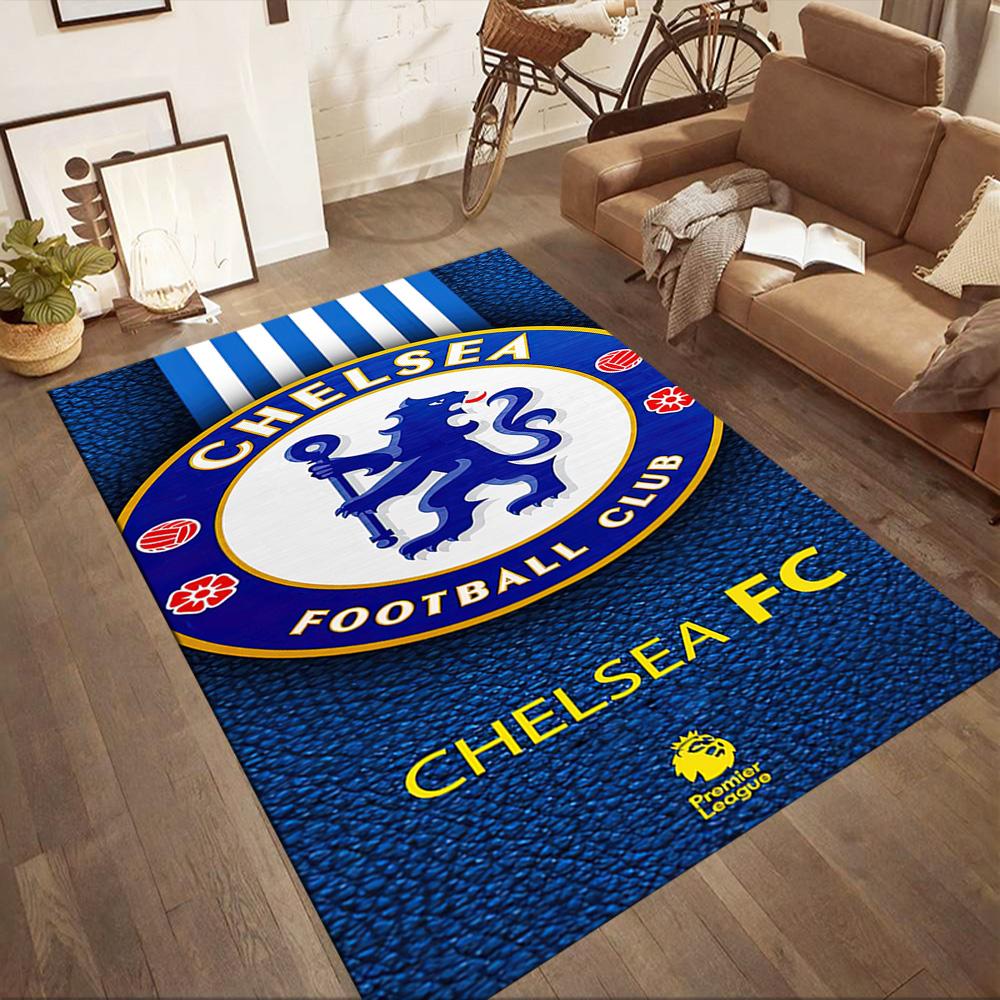 Love Chelsea Football Club Logo Square Rugs Are a Great Choice for Living Rooms, Bedrooms, Home Décor, and As Gifts.