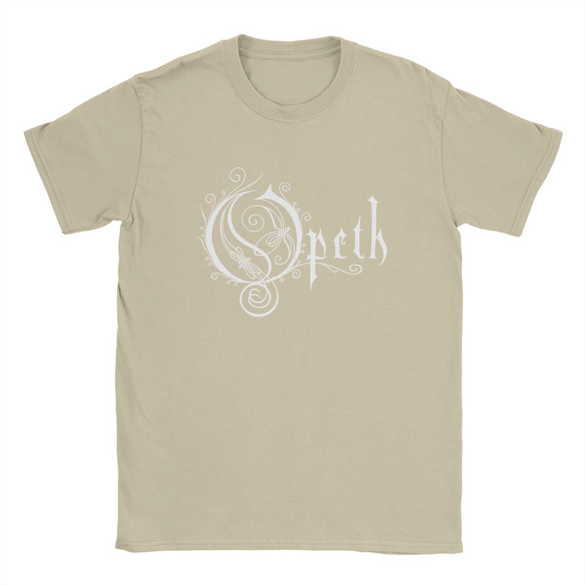 Opeths Logo Death Metal Band Футболка для мужчин Хлопковые футболки с круглым вырезом Винтажные музыкальные альбомы Футболки с коротким рукавом Подарочные XXXXXL хаки