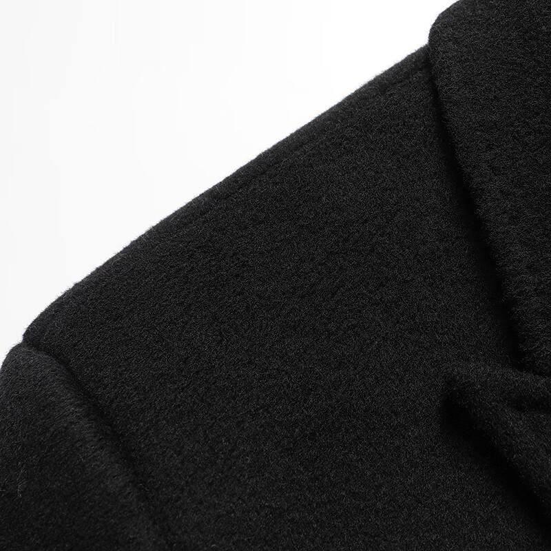 FAPAI Men's Reversible Wool Blend Mid-Length Overcoat