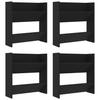 Wall Mounted Shoe Cabinets (Set of 4) Black 60 x 18 x 60 cm Particleboard