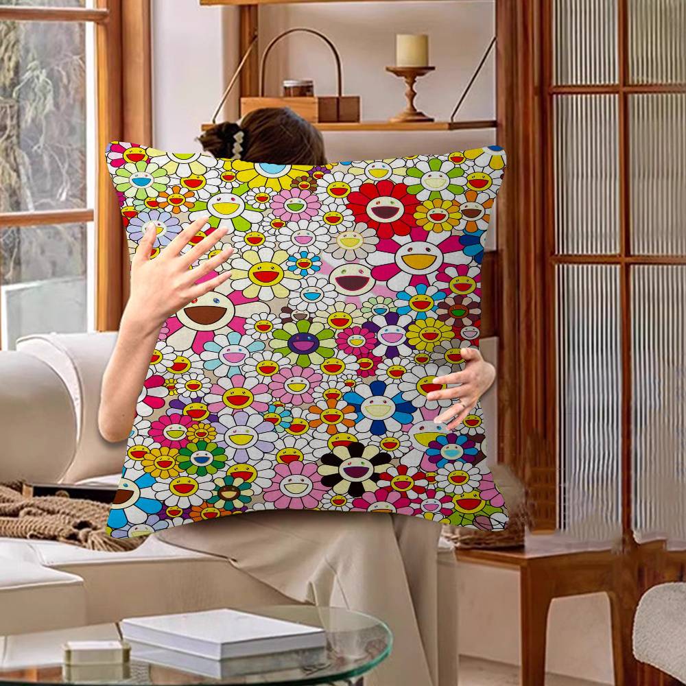 Cuscino Decorativo Felice Raccolto Autunnale Decorazione Festiva Copricuscino Design Fiore T-Takashi Foglia d'Acero M-Murakami