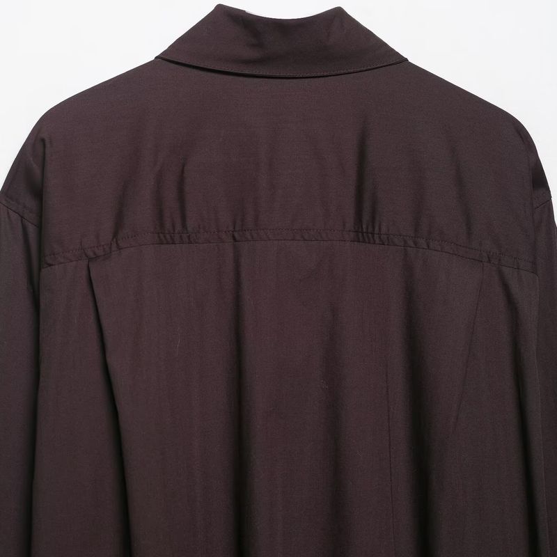 Kaslead New Women clothes Western Style Fashion Simple and Versatile Scarf Poplin Shirts 4661143