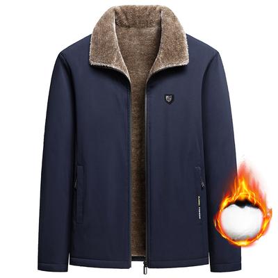 Herbst und Winter alte Jacke Jacke Herren plus Fleece dick lässige Jacke männlich Papa alt große Größe