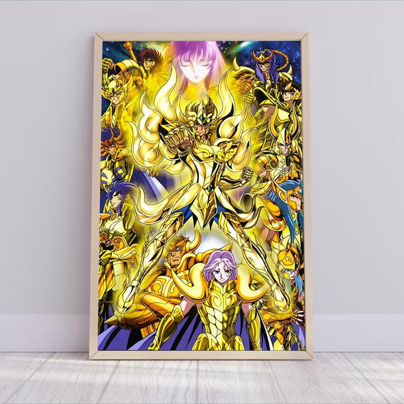 

Saint Seiya Anime Poster Painting on Canvas Wall Art Home Decoration Decorative Paintings Aesthetic Room Decoration Decor Prints 21X30CMNo Framed