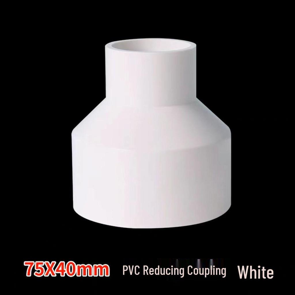 Acoplamiento Recto Reductor de PVC 1/2" a 3/4" Conector de Accesorio para Tubo de Plástico