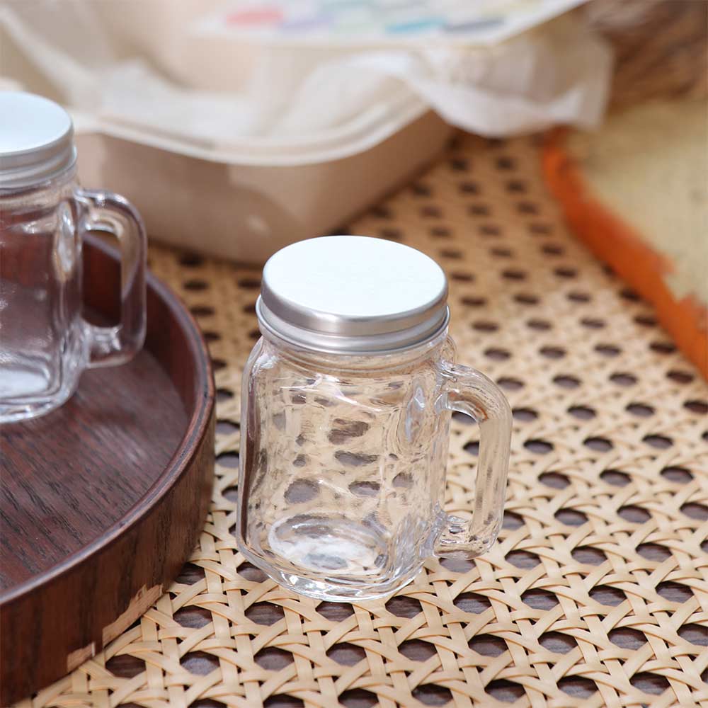 5Pcs Cute Mini Mason Jar 35ml Coffee Concentrate Bottle Storage Tank Sealed Glass Bottle Jam