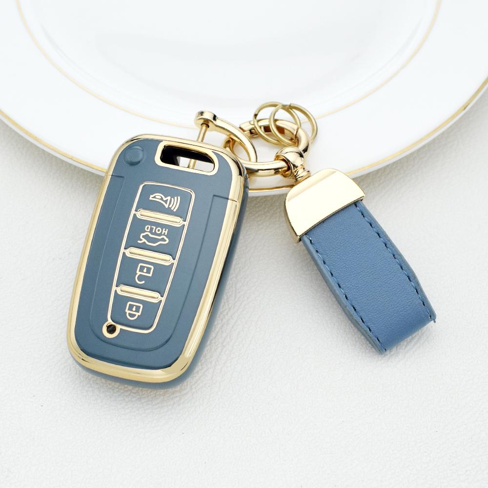 4 Button Smart Car Key Case Cover Fob For Hyundai IX35 Elantra Sonata 8 9 For Kia Sportage K5 K2 Sorento Optima Forte 2011-2016 Keychain