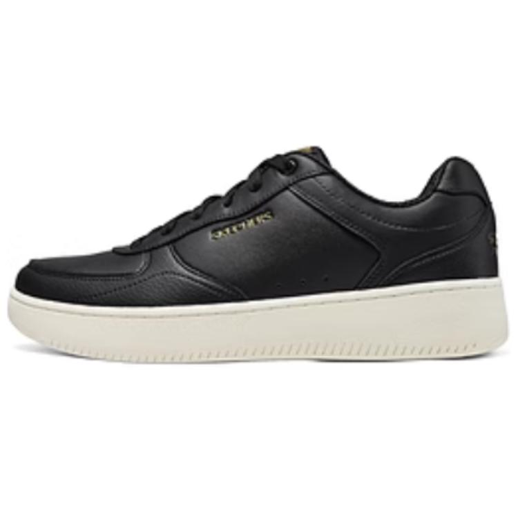 Skechers Sport Court 2.0 Men White Black Low Top Sneakers Synthetic Leather Breathable Support 254011-BKW 41.5