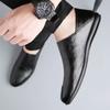 Herren Slipper Leder Loafer Absatz Zwei-Wege Weich Leicht Flach Rutschfeste Sohle Lässig Business Gehen Fahren Anzugschuhe