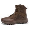 Fashion 2024 New High Top Leather Outdoor Men's Boots Breathable Desert Combat Work Ankle Outdoor Anti Slip Hiking Boots