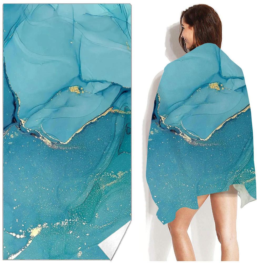 Geometric Flamingo Tropical Leaf Beach Towel Oversized Microfiber Quick Dry Sand Free Pool Swim Bath Towel