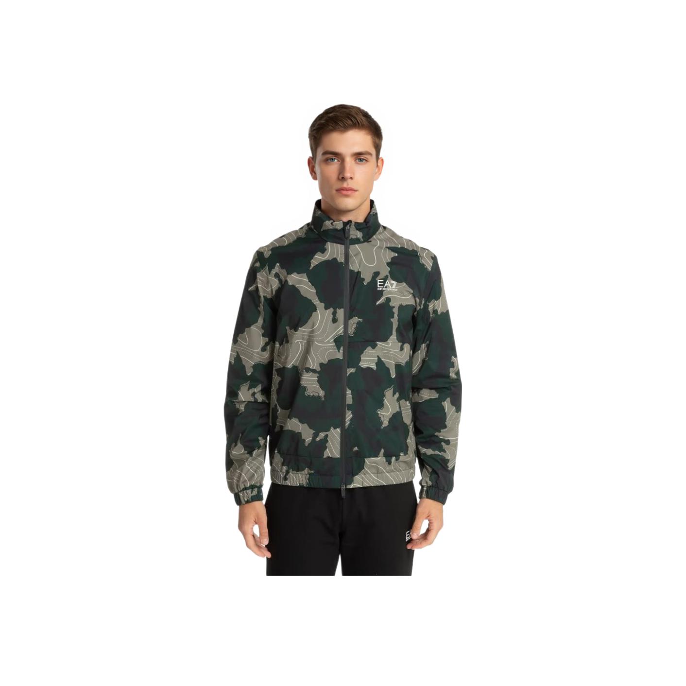 

Emporio Armani EA7 Camouflage Stand Collar Zip Long Sleeve Jacket Men jackets Green 6DPB58-PNGIZ-2803 L
